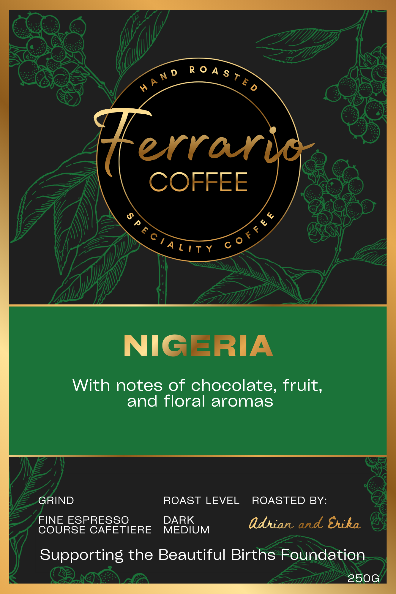 Nigeria Arabica medium roast