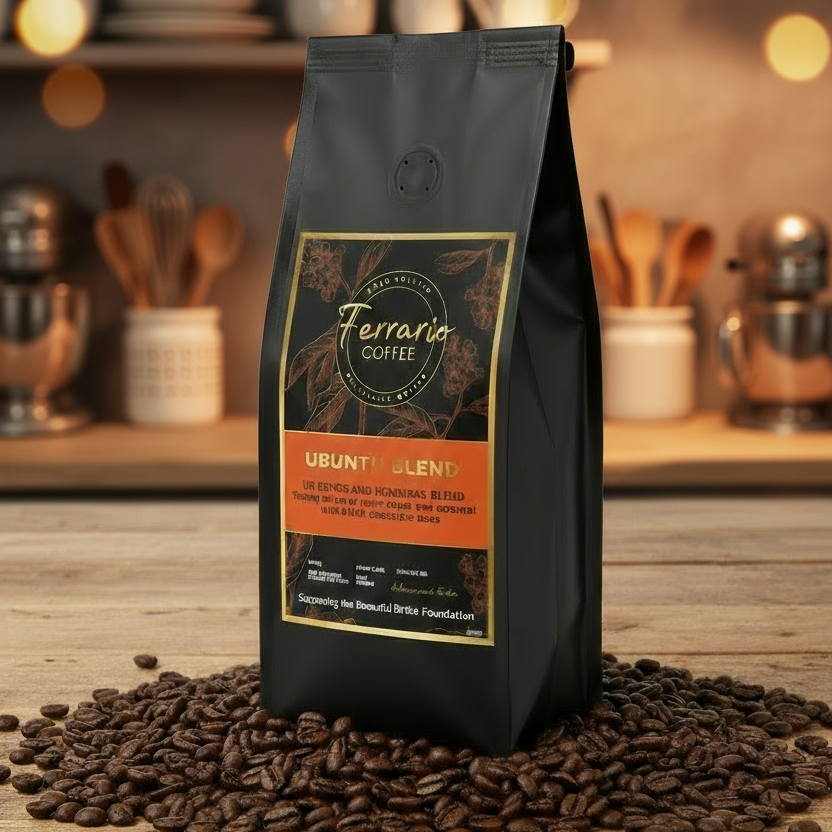 please use the image already linked to Ubuntu coffee and make the label size proprtionate